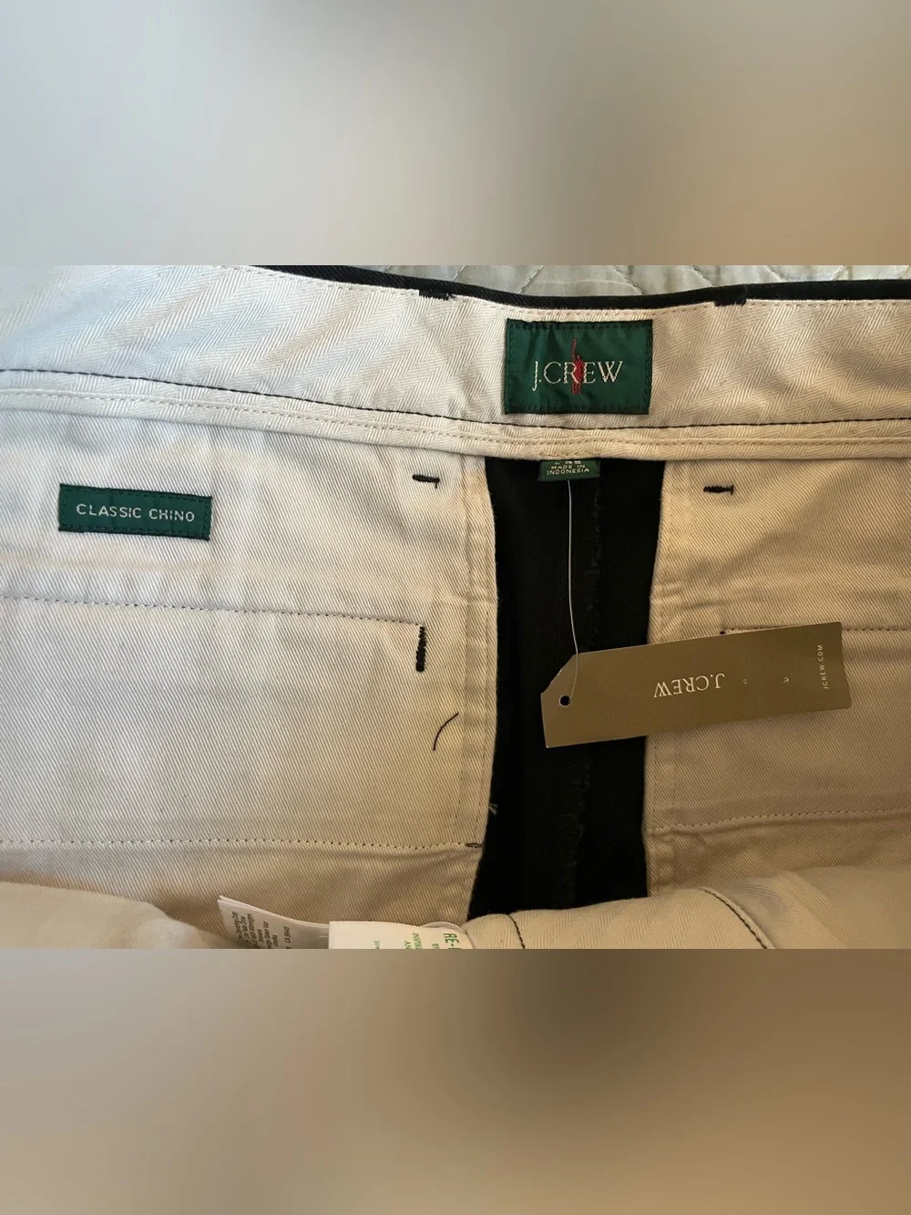 J. CREW Classic chino pant in Black Size 35/32 NWT $98 BE611